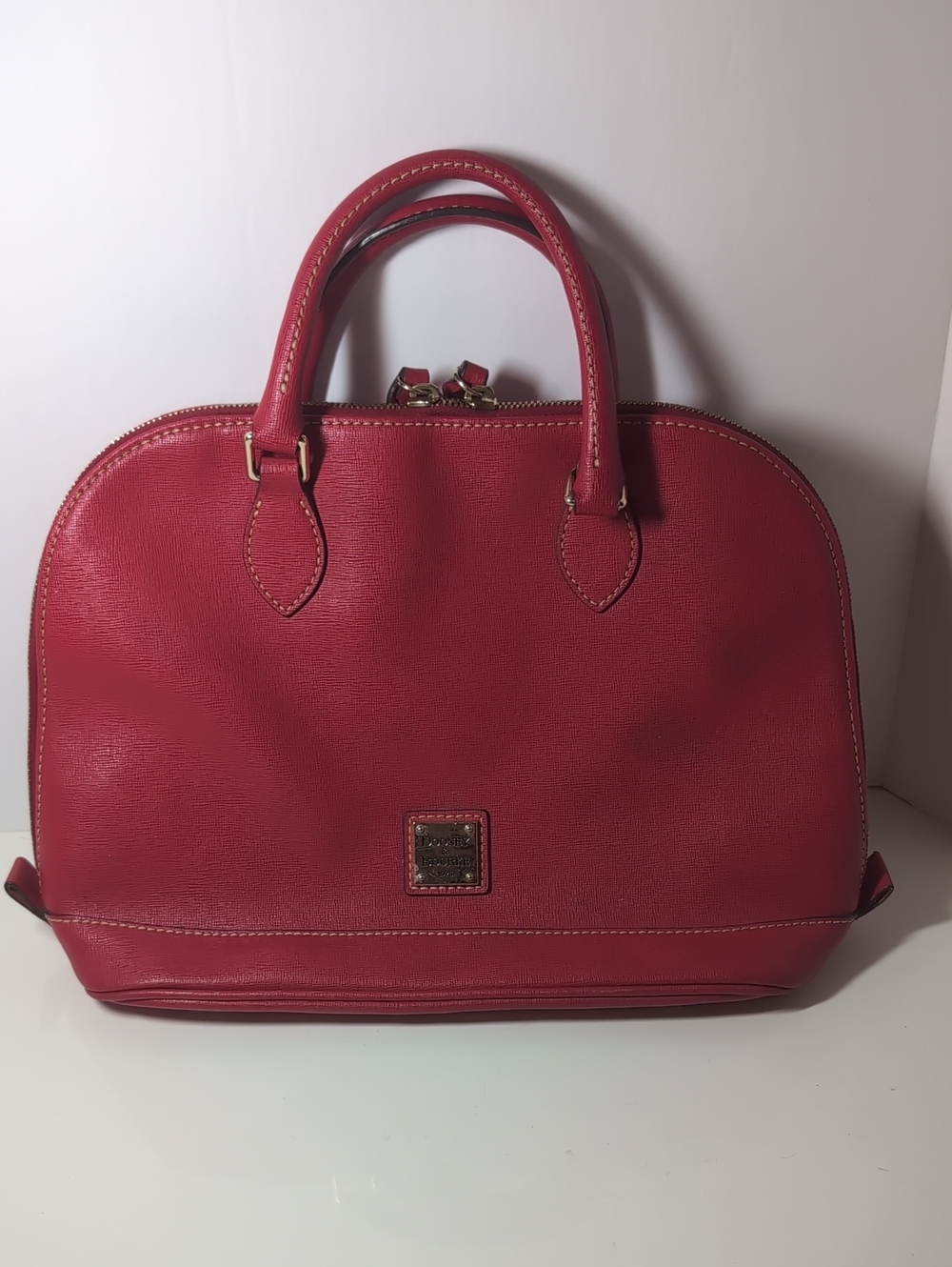 Dooney & Bourke Red Saffiano Satchel